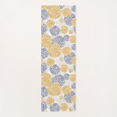 Cirkels met een gele en blauwe luipaardhuidsprint yogamat (Voorkant)