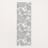 Cirkels met een gele en blauwe luipaardhuidsprint yogamat (Achterkant)