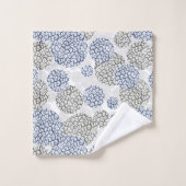 Cirkels met grijze en blauwe luipaardhuidsprint bad handdoek (Wasdoekje)