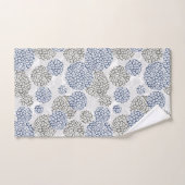 Cirkels met grijze en blauwe luipaardhuidsprint bad handdoek (Handdoek)