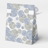 Cirkels met grijze en blauwe luipaardhuidsprint bedankdoosjes (Achterkant)