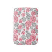 Cirkels met grijze en rode luipaardhuidsprint badmat (Voorkant Verticaal)