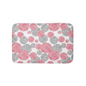 Cirkels met grijze en rode luipaardhuidsprint badmat (Voorkant)