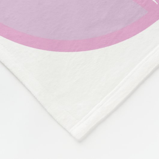 cirkels met roze en witte bladen en ruitenpatroon fleece deken (Hoek)
