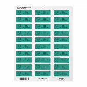 Cirkels met turquoise Linde Etiket (Full Sheet)