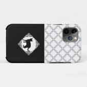 Cirkels met zwarte kat Case-Mate iPhone case (Achterkant (horizontaal))