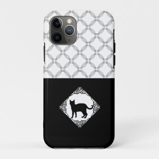 Cirkels met zwarte kat Case-Mate iPhone case
