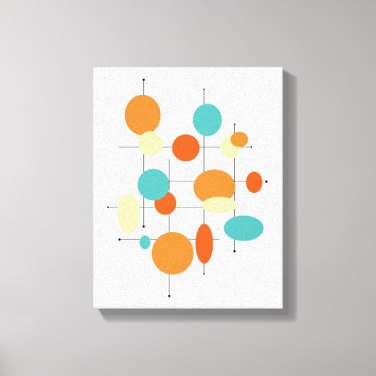 Cirkels Mideeuw Modern 11 "x 14"Verpakt Canvas (Voorkant)