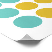 Cirkels, moderne mosterd uit de midden van de eeuw poster (Hoek)