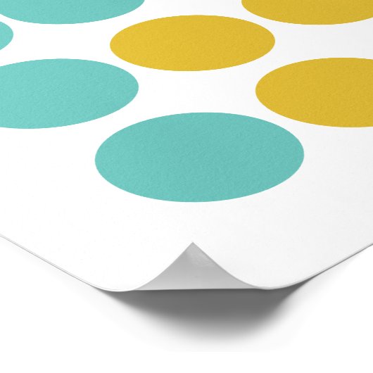 Cirkels, moderne mosterd uit de midden van de eeuw poster (Hoek)