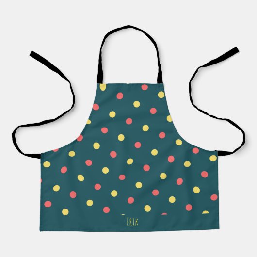 Cirkels Navy Peach Minimal Patroon Schort (Voorkant)