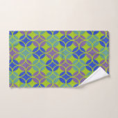 Cirkels op cirkels - blauw, Paars, groen Bad Handdoek (Handdoek)