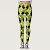 Cirkels op Cirkels - Groen en Geel Leggings (Voorkant)