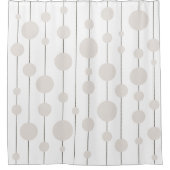 Cirkels op gestippelde lijnen douchegordijn (Voorkant)