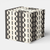 Cirkels op Strepen - Charcoal Cream Classic Bedankdoosjes (Achterkant)