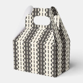 Cirkels op Strepen - Houtskool Crème Gevel Bedankdoosjes (Achterkant)