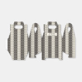 Cirkels op Strepen - Houtskool Crème Gevel Bedankdoosjes (Uitgevouwen)