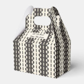 Cirkels op Strepen - Houtskool Crème Gevel Bedankdoosjes (Voorkant Zijde)