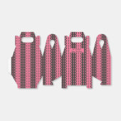 Cirkels op Strepen - Houtskool en Roze Giebel Bedankdoosjes (Uitgevouwen)