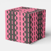 Cirkels op Strepen - Houtskool en Roze Hart Bedankdoosjes (Achterkant)