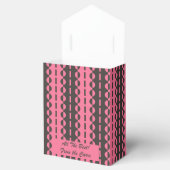 Cirkels op Strepen - Houtskool en Roze Tent Bedankdoosjes (Geopend)