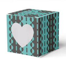 Cirkels op Strepen - Houtskoolblauw Aqua Hart