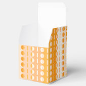 Cirkels op strepen-Oranje Perzik Ombre Classic Bedankdoosjes (Geopend)