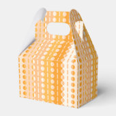 Cirkels op Strepen-Oranje Perzik Ombre Gable  Bedankdoosjes (Achterkant)