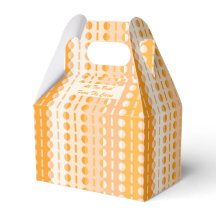 Cirkels op strepen-oranje perzik ombre gevel 