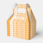 Cirkels op strips-Oranje perzikombre-kabel Bedankdoosjes (Voorkant Zijde)