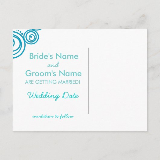 Cirkels Opslaan van de datum Briefkaart (Achterkant)