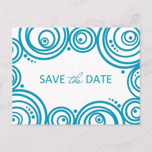 Cirkels Opslaan van de datum Briefkaart (Voorkant)