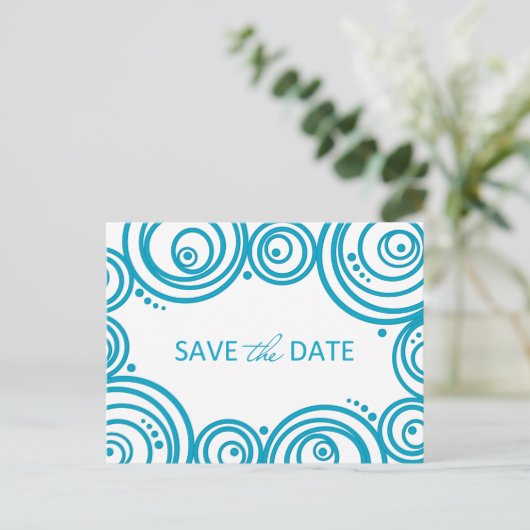 Cirkels Opslaan van de datum Briefkaart (Staand voorkant)