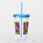 cirkels patroon acryl drinkbeker (Rechts)