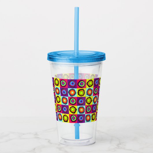 cirkels patroon acryl drinkbeker (Voorkant)