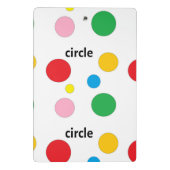 cirkels patroon op wit mini klembord (Achterkant)