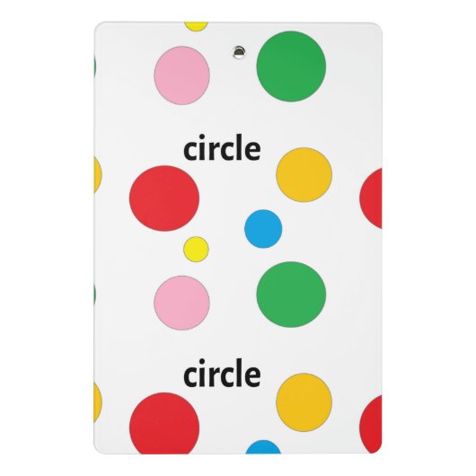 cirkels patroon op wit mini klembord (Achterkant)