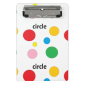 cirkels patroon op wit mini klembord (Voorkant)