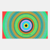 cirkels rechthoekige sticker (Voorkant)