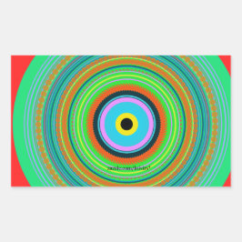 cirkels rechthoekige sticker