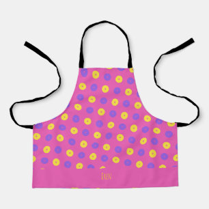 Cirkels Roze Geel Minimal Patroon Schort