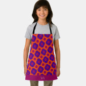 Cirkels Sinaasappel Violet Minimal Pattern Schort (Insitu)