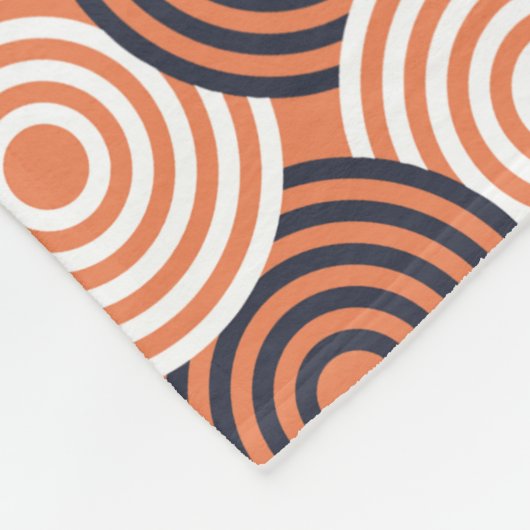 Cirkels Sinaasappel Wit Minimal Pattern Fleece Deken (Hoek)