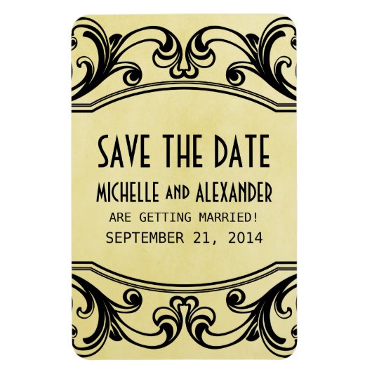  cirkels sparen de Magnetdatum, Geel Magneet (Verticaal)