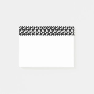 Cirkels & Stippen in 7 Maten: Herhalende Zwart & W Post-it® Notes