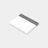 Cirkels & Stippen in 7 Maten: Herhalende Zwart & W Post-it® Notes (Schuin)