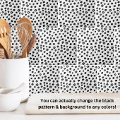 Cirkels Stippen Patroon Zwart Wit Tegeltje