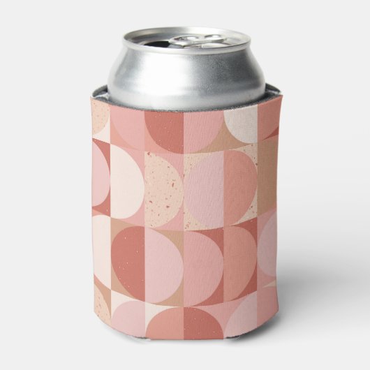 Cirkels uit het midden van de eeuw: modern geometr blikjeskoeler (Blikje Voorkant)