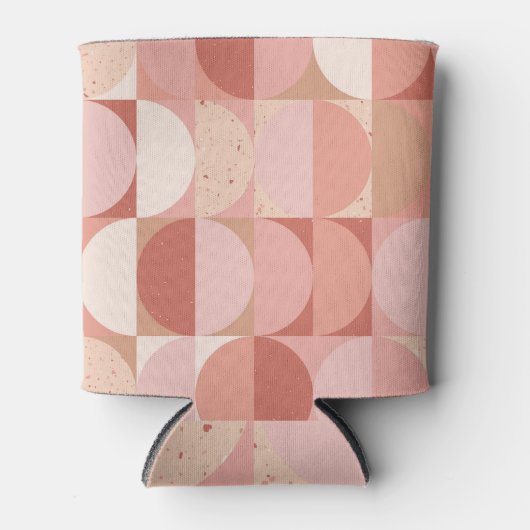 Cirkels uit het midden van de eeuw: modern geometr blikjeskoeler (Voorkant)