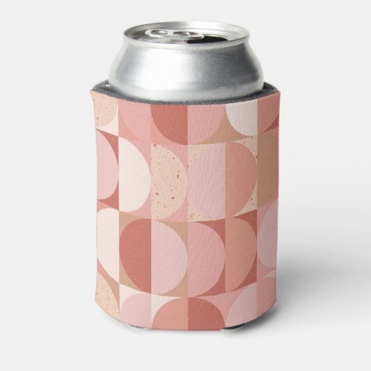 Cirkels uit het midden van de eeuw: modern geometr blikjeskoeler (Blikje Achterkant)